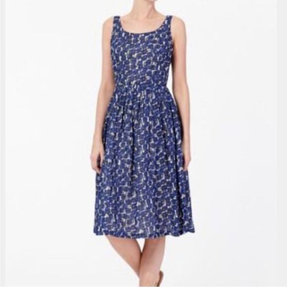 Boden Nancy Dress in Navy Etched Spot size 4R - Picture 1 of 13